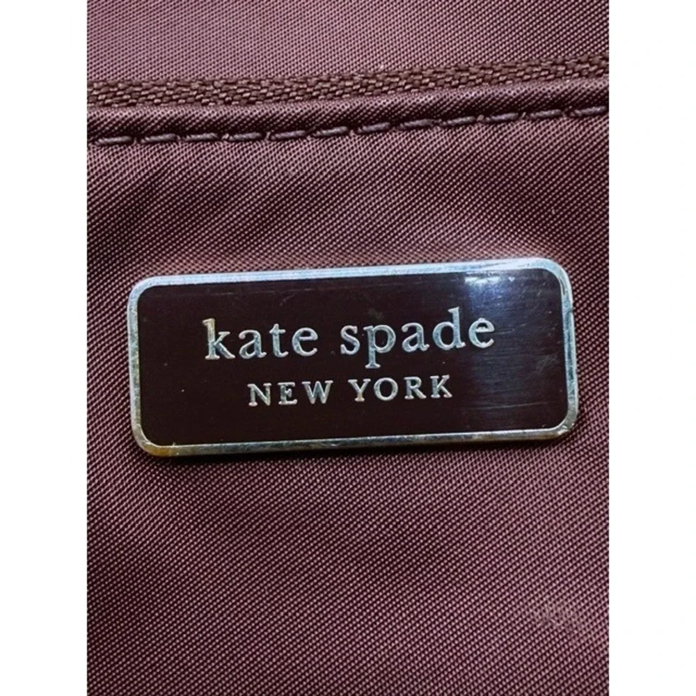 Kate Spade New York Nylon Messenger Bag Brown Floral‎ Strap Adjustable